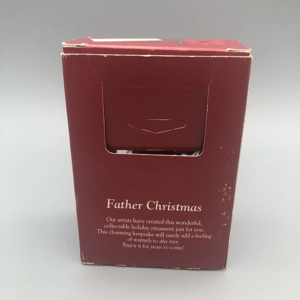 Vtg American Greetings Forget Me‎ Not 1995 Father Christmas Tree Ornament Santa